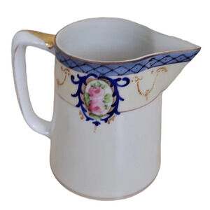 Noritake Roses Cobalt Blue Swirl Creamer